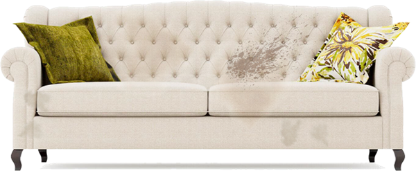 Sofa przed rozpoczęciem czyszczenia tapicerki